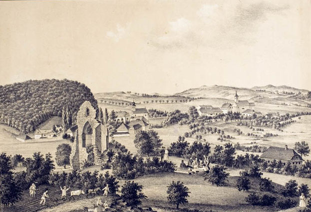 Topusko. Panorama mjesta, 19. stoljeće / Hrvatska mjesta u Grafičkoj zbirci HDA
